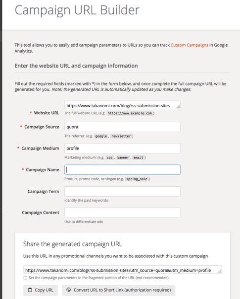 Campaign URL Builder