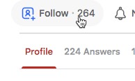 Follow people on Quora via their profile