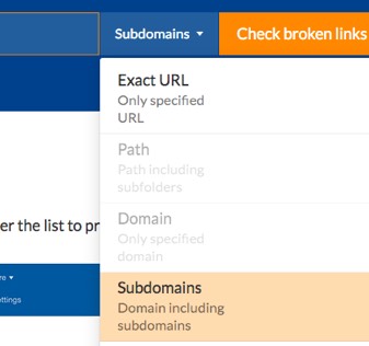 Ahrefs-exact-url-only