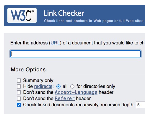 W3C link checker